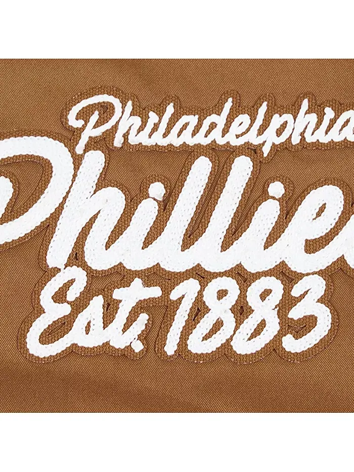 Мужская коричневая бейсбольная куртка Philadelphia Phillies Paint The City на молнии Pro Standard — изображение 4 из 4