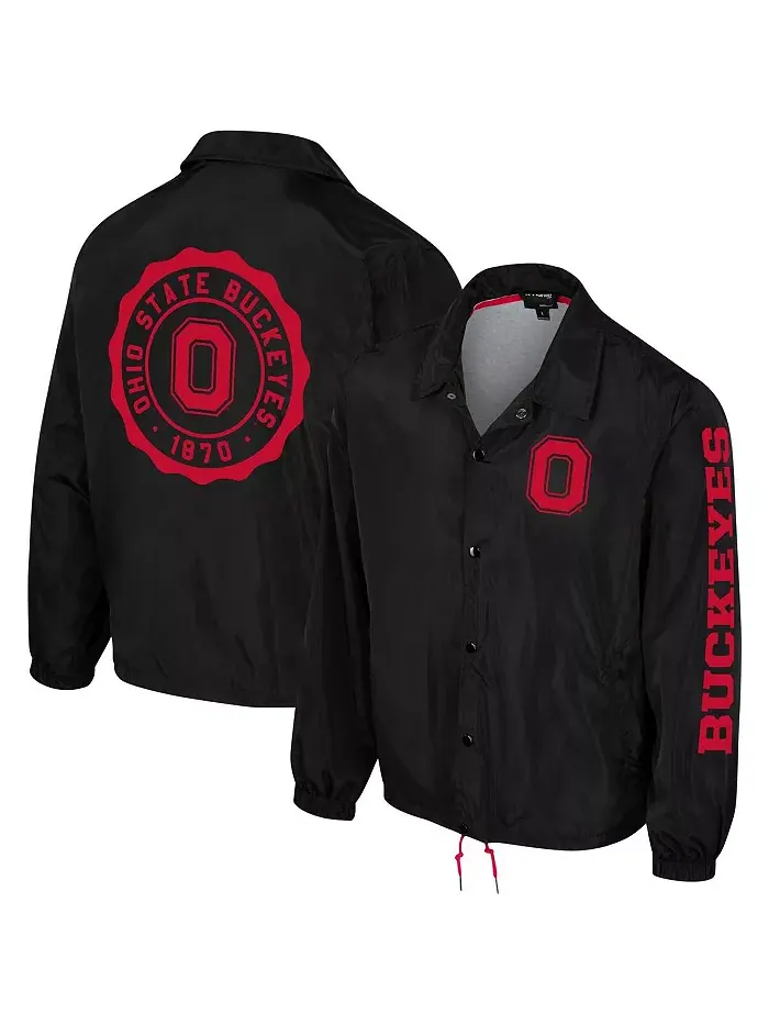 Мужская и женская черная куртка Ohio State Buckeyes Coaches на полной молнии The Wild Collective