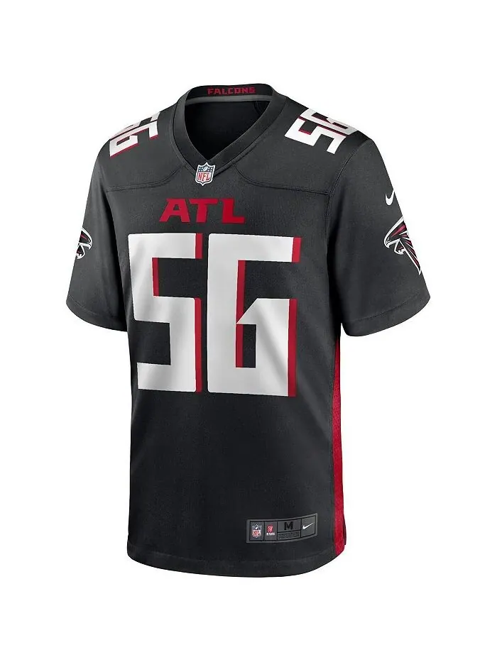 Мужская черная майка для пенсионера Keith Brooking Atlanta Falcons Game Nike — изображение 2 из 2, черный