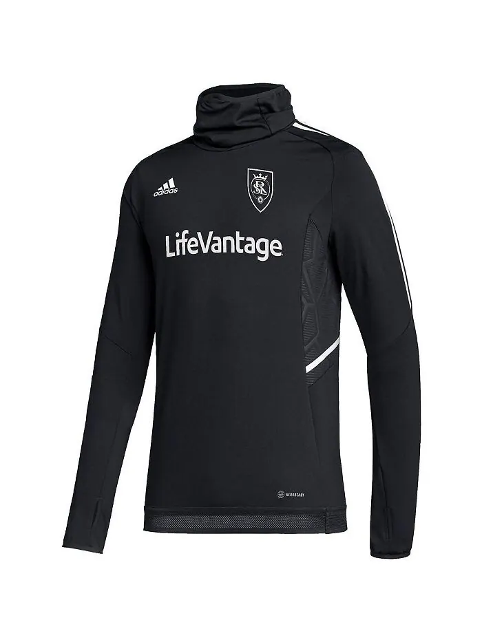 Мужской черный утепленный пуловер с регланами COLD.RDY adidas — изображение 3 из 3