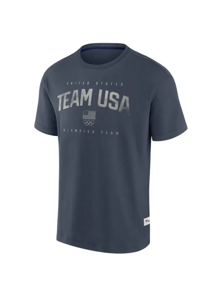 Fanatics Мужская футболка Navy Team USA Elements Weathered Tonal Future Ground — изображение 3 из 3, темно-синий