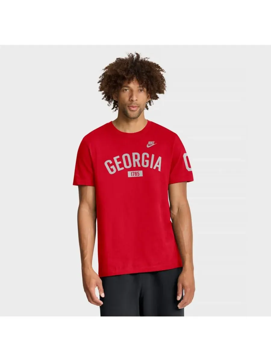 Nike Мужская красная футболка Georgia Bulldogs Legacy Arch
