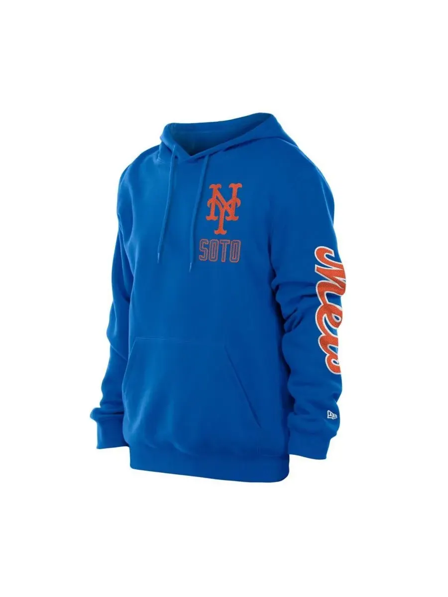 Мужская толстовка с капюшоном Juan Soto Royal New York Mets Design Lab New Era — изображение 2 из 3, королевский