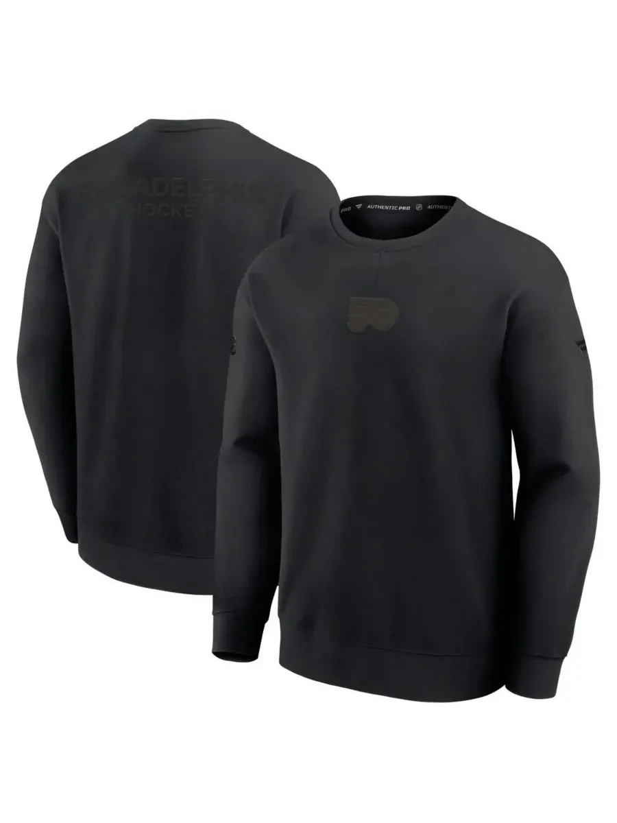 Fanatics Мужская черная толстовка Philadelphia Flyers Authentic Pro Road Tri-Blend