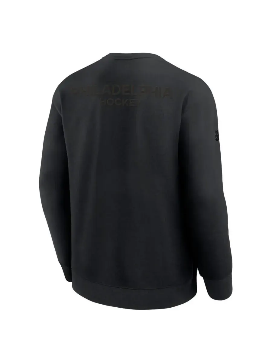 Fanatics Мужская черная толстовка Philadelphia Flyers Authentic Pro Road Tri-Blend — изображение 3 из 3, черный