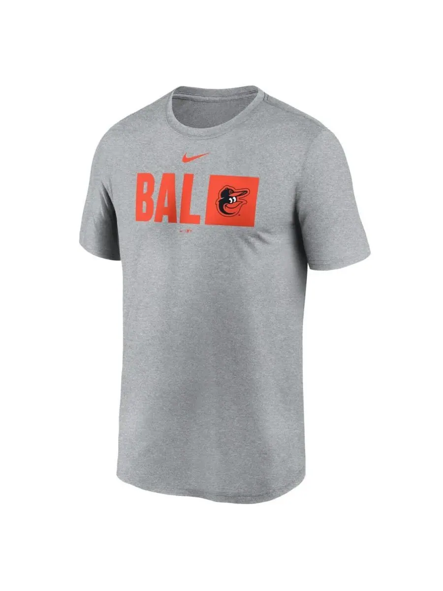 Nike Мужская футболка Baltimore Orioles Tricode Legend серого цвета — изображение 2 из 3, серый