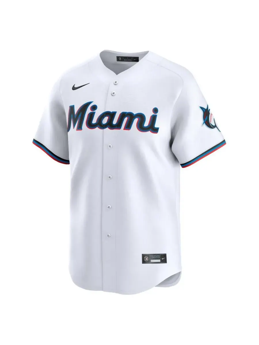 Nike Мужская белая домашняя футболка Miami Marlins Sandy Alcantara, ограниченная серия — изображение 3 из 3, белый