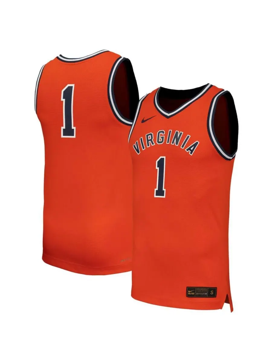 Nike Мужская оранжевая баскетбольная майка Virginia Cavaliers в стиле ретро