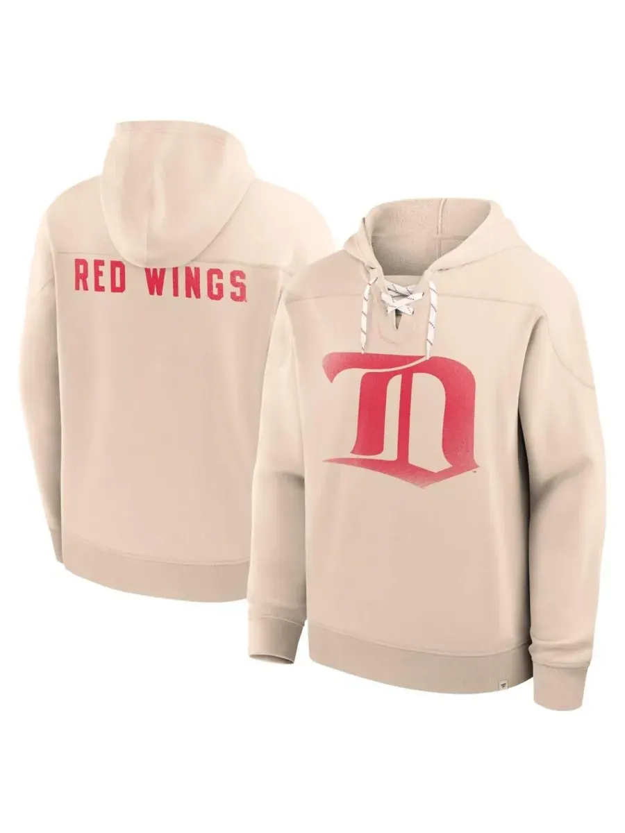 Fanatics Мужская винтажная толстовка кремового цвета с символикой команды Detroit Red Wings