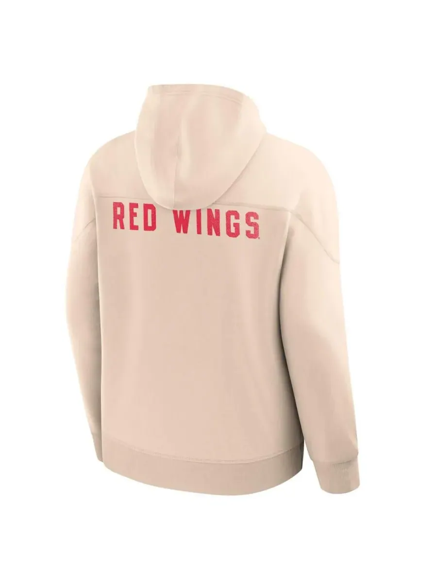 Fanatics Мужская винтажная толстовка кремового цвета с символикой команды Detroit Red Wings — изображение 3 из 3, бежевый