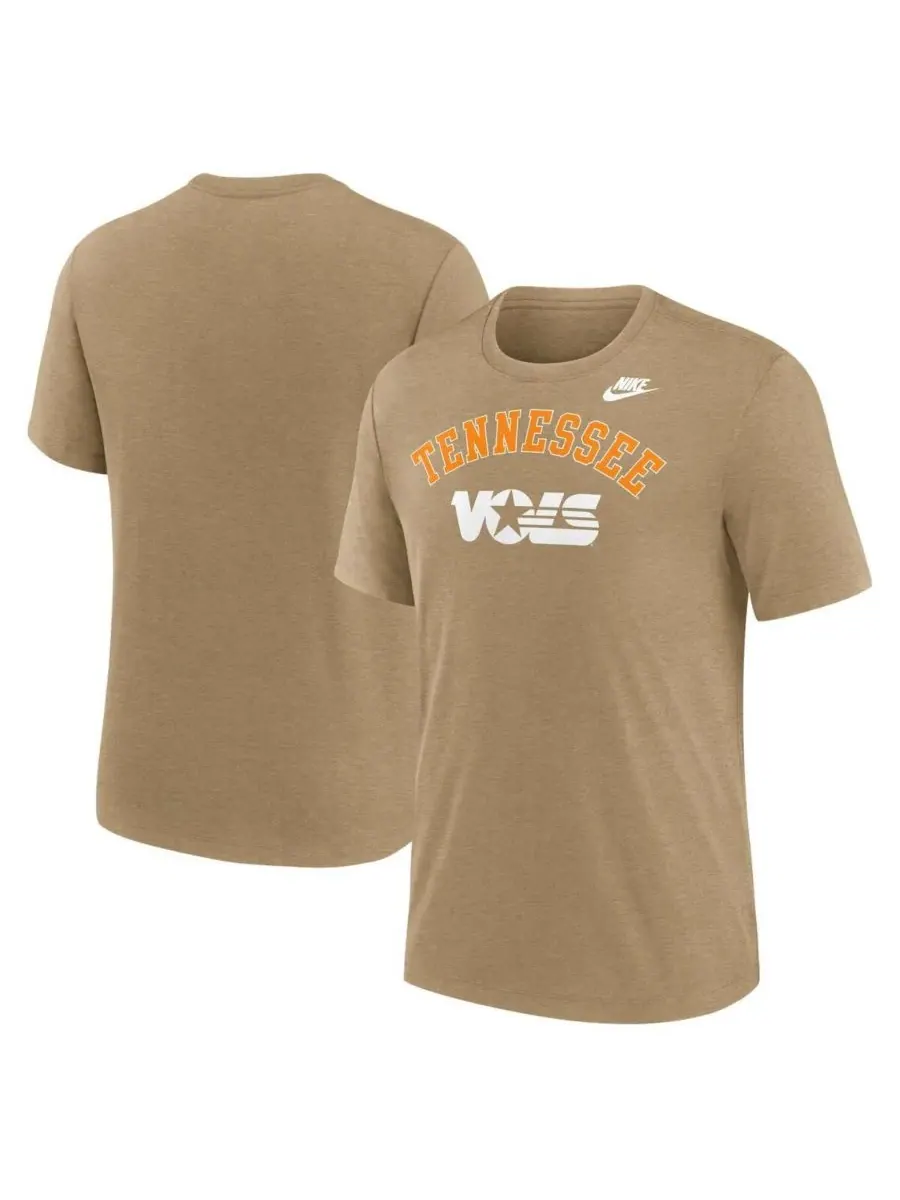Nike Мужская футболка Tennessee Volunteers Legacy Arch Tri-Blend светло-коричневого цвета