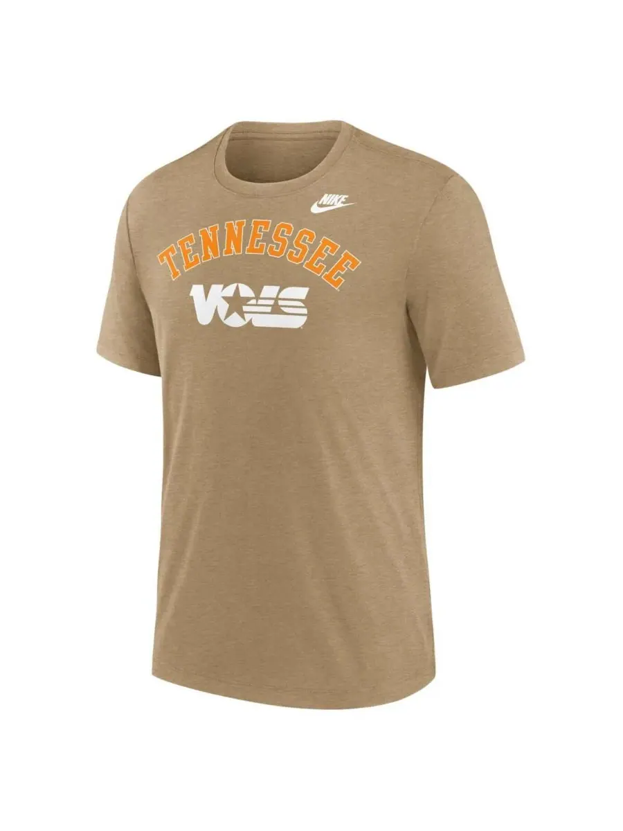 Nike Мужская футболка Tennessee Volunteers Legacy Arch Tri-Blend светло-коричневого цвета — изображение 3 из 3, коричневый