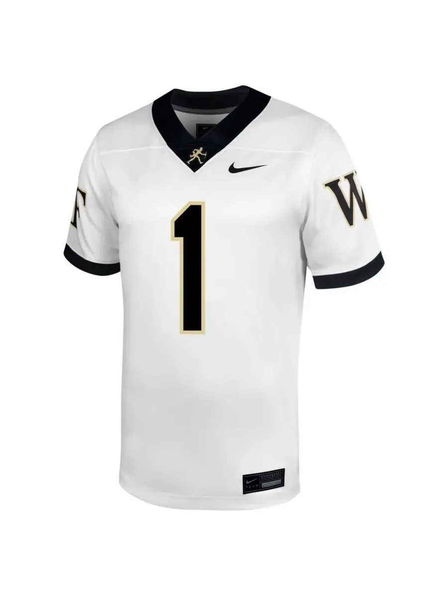 Nike Мужская белая футбольная майка Wake Forest Demon Deacons Untouchable — изображение 2 из 3, белый