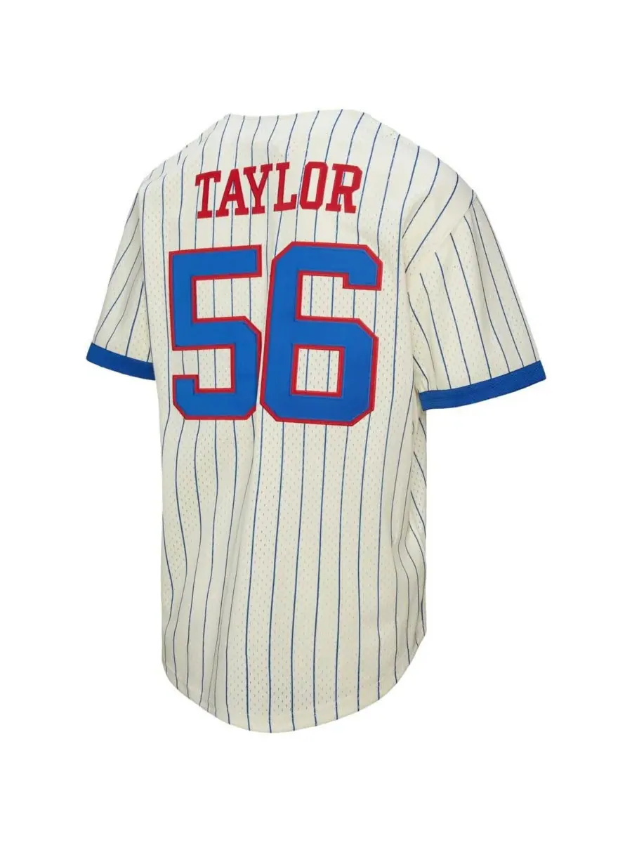 Mitchell & Ness Мужская бейсбольная майка Lawrence Taylor кремового цвета с сетчатой подкладкой и — изображение 3 из 5