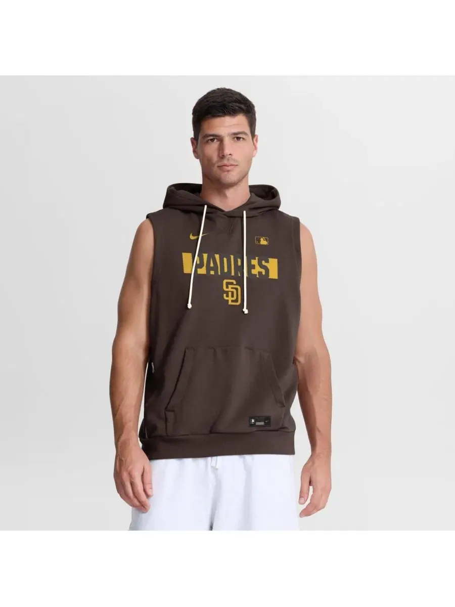 Мужская коричневая толстовка без рукавов San Diego Padres Authentic Collection Standard Issue