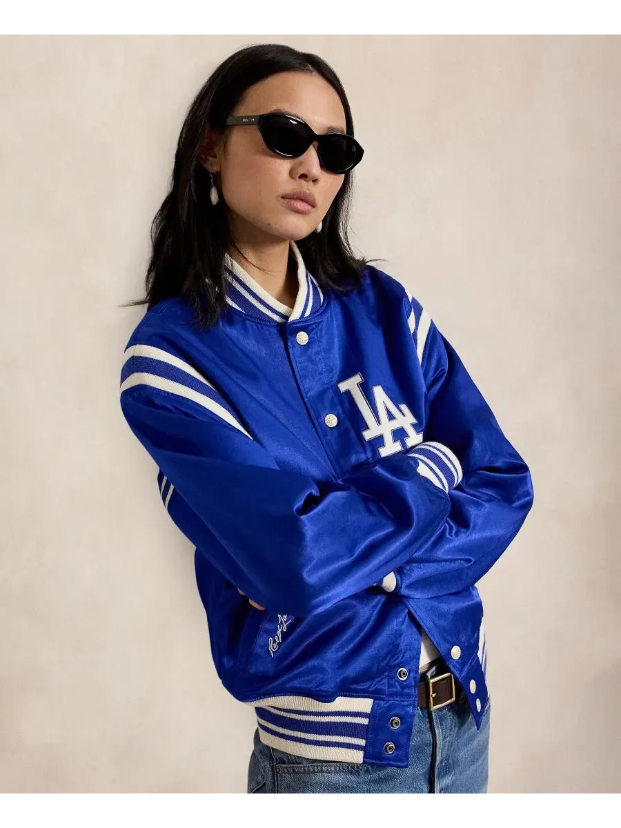 Мужская полосатая бейсбольная куртка "Доджерс" Polo Ralph Lauren — изображение 3 из 8
