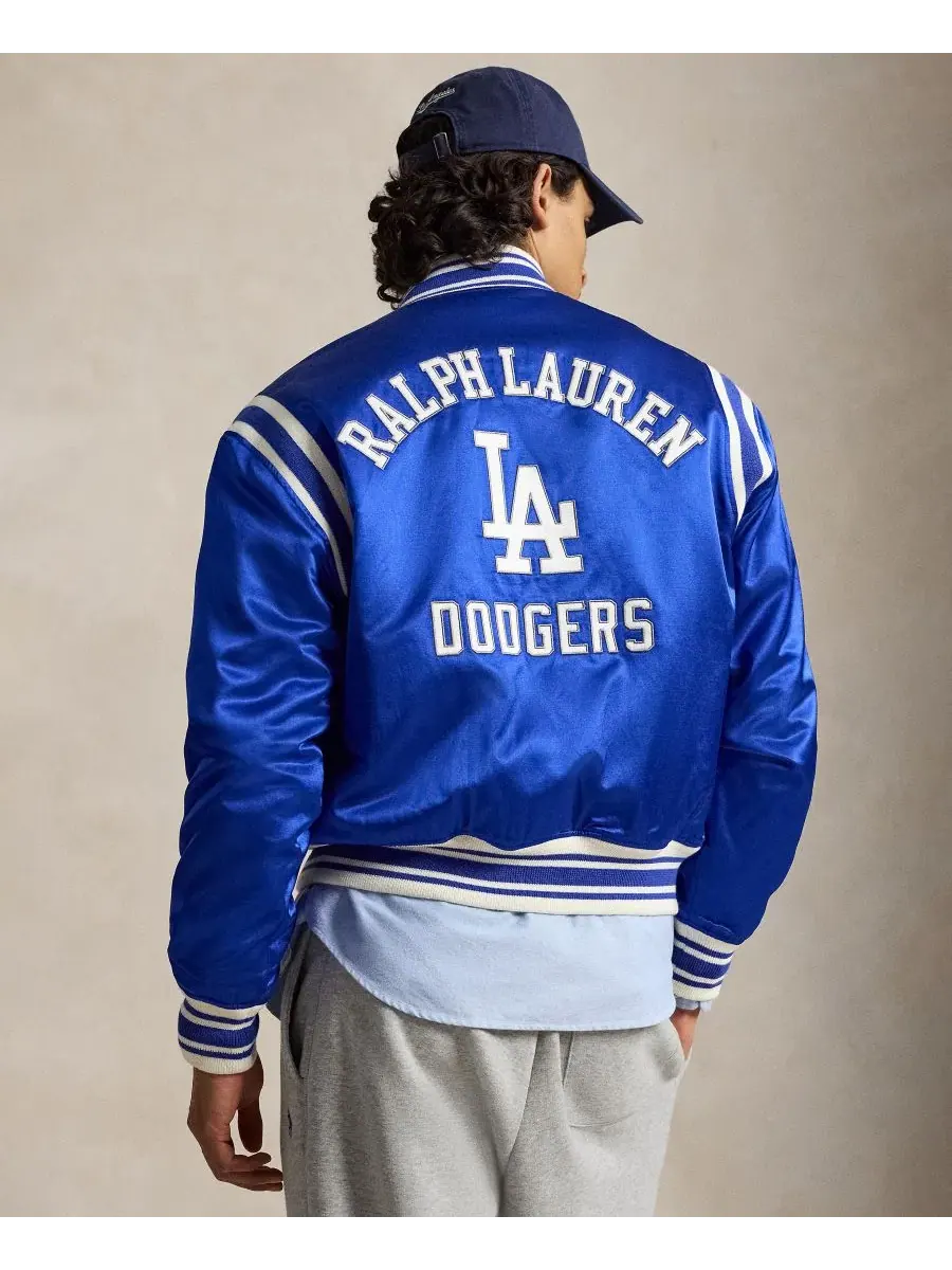 Мужская полосатая бейсбольная куртка "Доджерс" Polo Ralph Lauren — изображение 6 из 8