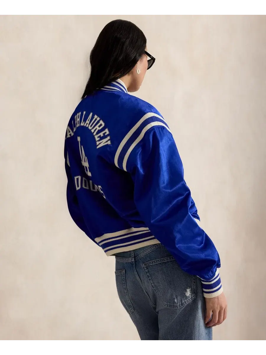 Мужская полосатая бейсбольная куртка "Доджерс" Polo Ralph Lauren — изображение 7 из 8