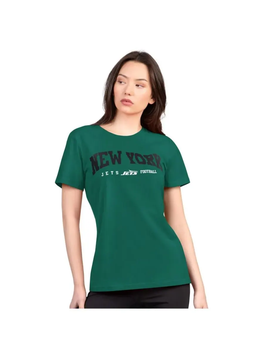 G-III 4Her by Carl Banks Женская зеленая футболка New York Jets Super-Slim Lightweight Winning Crew