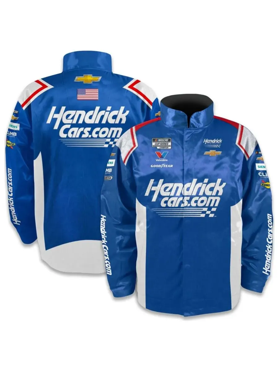 Hendrick Motorsports Team Collection Мужская синяя нейлоновая форменная куртка Kyle Larson