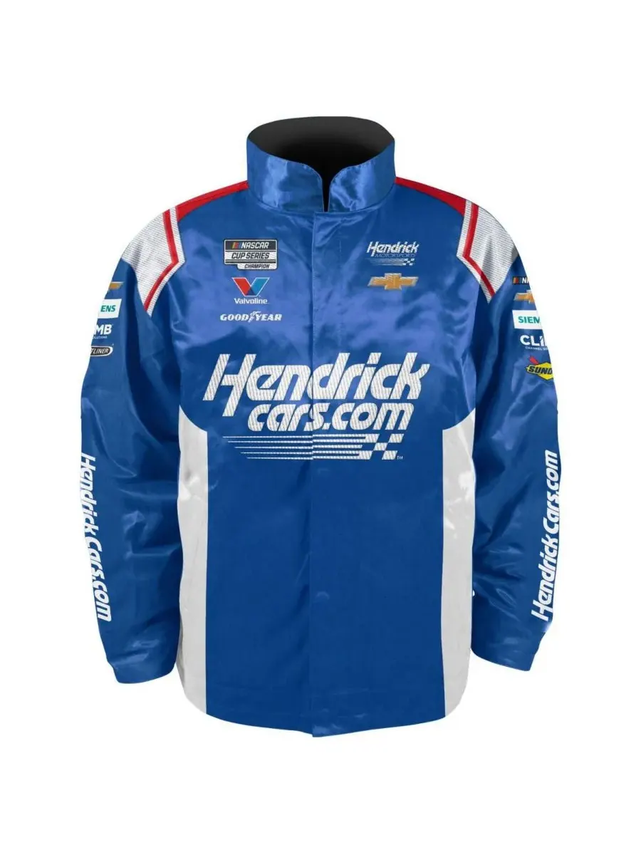 Hendrick Motorsports Team Collection Мужская синяя нейлоновая форменная куртка Kyle Larson — изображение 3 из 3, синий