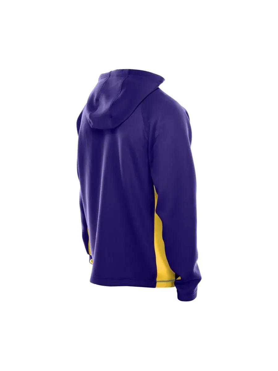 New Era Мужская фиолетовая толстовка на молнии Minnesota Vikings Combine Authentic Raglan Scuba — изображение 2 из 3
