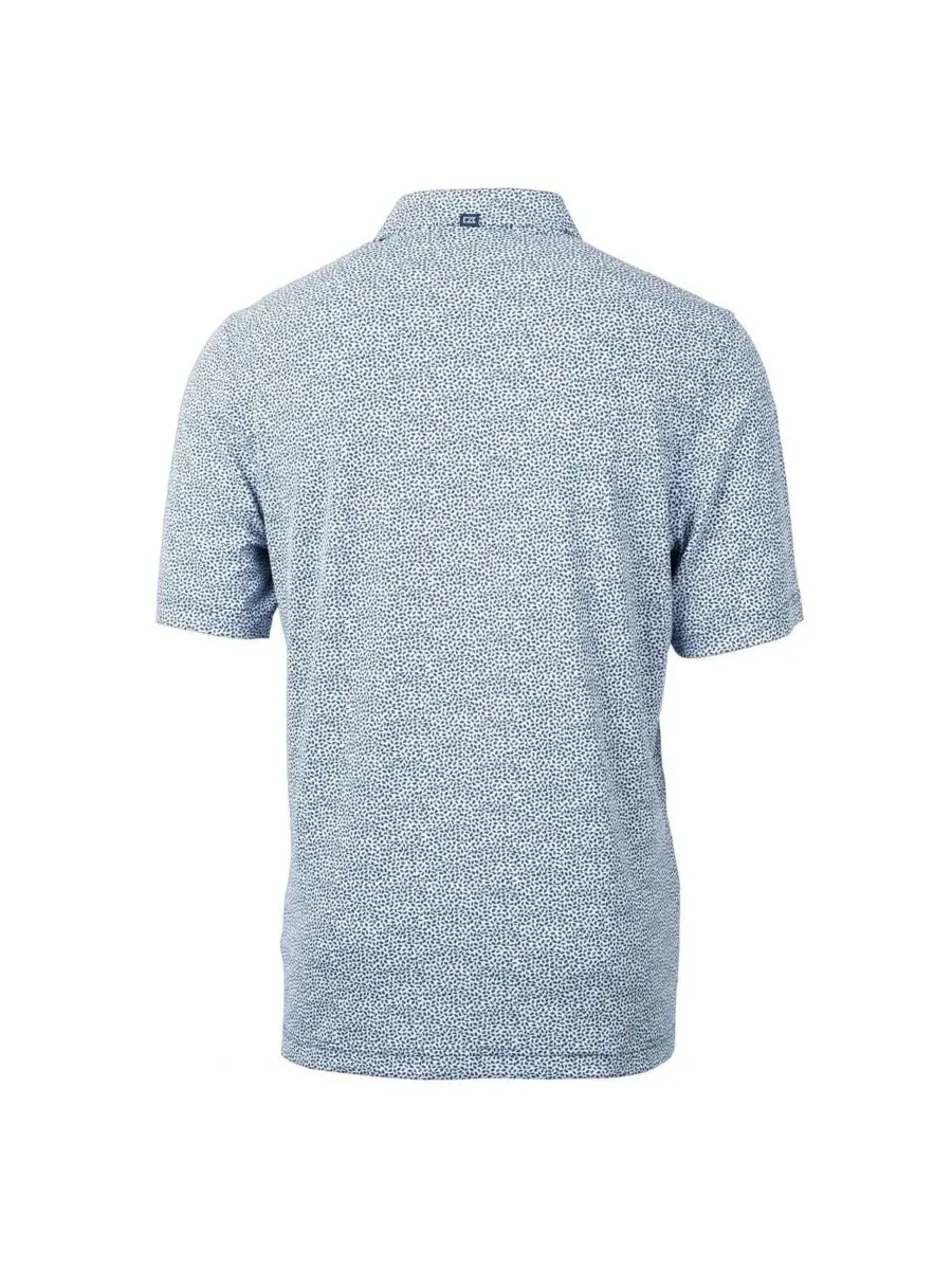 Cutter & Buck Мужская темно-синяя поло-рубашка Atlanta Braves Americana Logo Virtue Eco-Pique — изображение 2 из 3