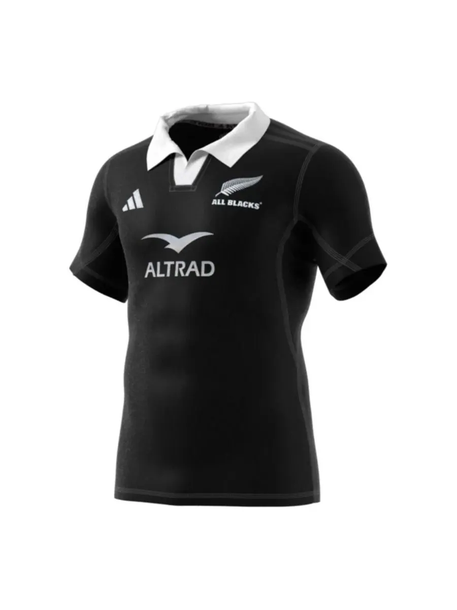 Adidas Мужская черная домашняя аутентичная футболка сборной Новой Зеландии по регби сезона 2024/25 — изображение 3 из 4
