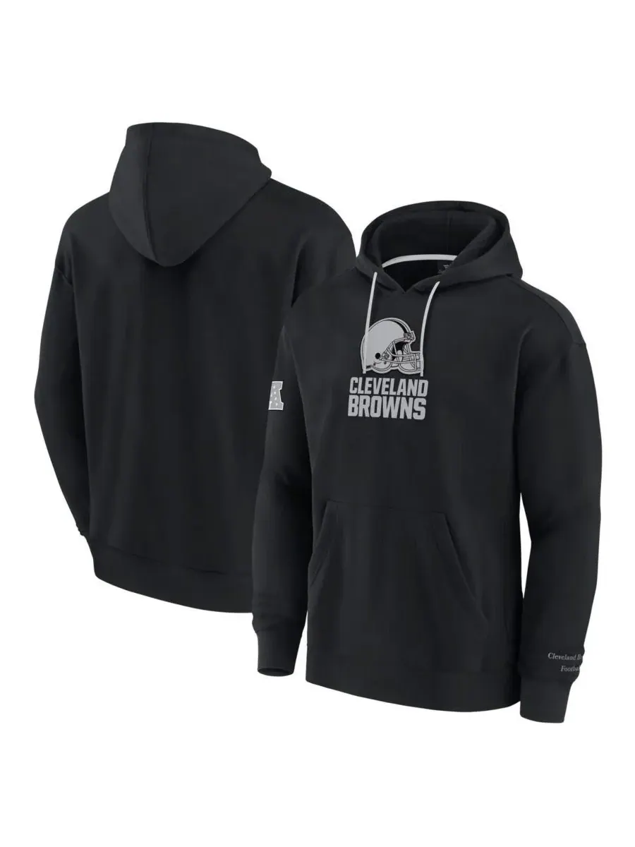 Fanatics Мужская черная флисовая толстовка с капюшоном Cleveland Browns Elements Pace
