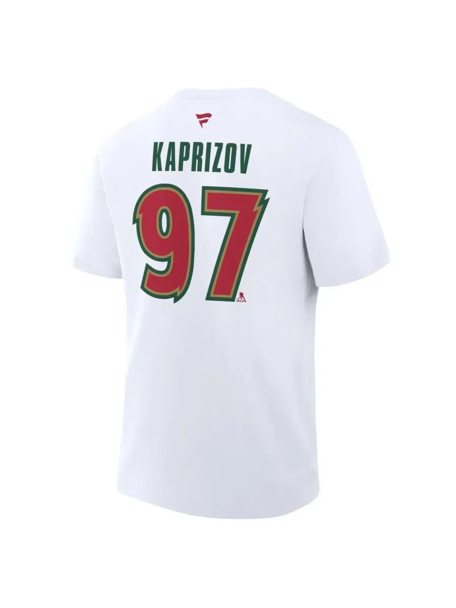 Fanatics Мужская белая футболка с именем и номером Кирилла Капризова, посвященная 25-летию команды — изображение 3 из 3