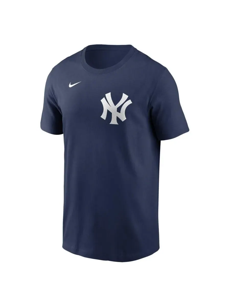 Nike Мужская футболка Anthony Volpe Navy New York Yankees Fuse с номером игрока — изображение 2 из 3, темно-синий