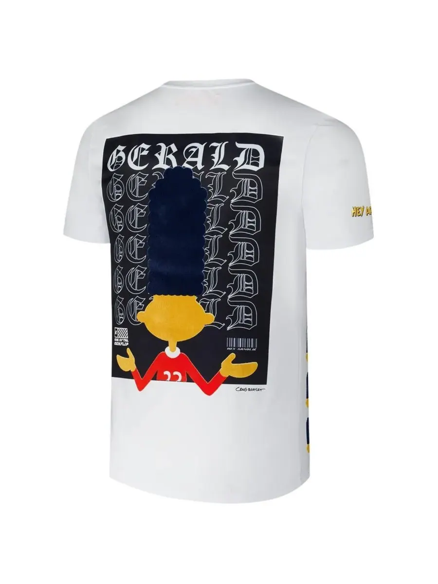 Freeze Max Мужская белая футболка Hey Arnold Gerald Olde English — изображение 3 из 3, белый