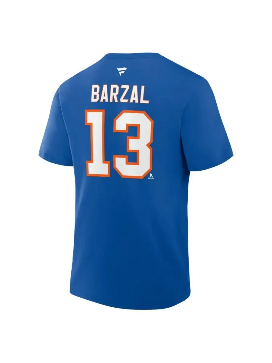Мужская футболка Mathew Barzal Royal New York Islanders Authentic Stack с именем и номером игрока — изображение 3 из 3