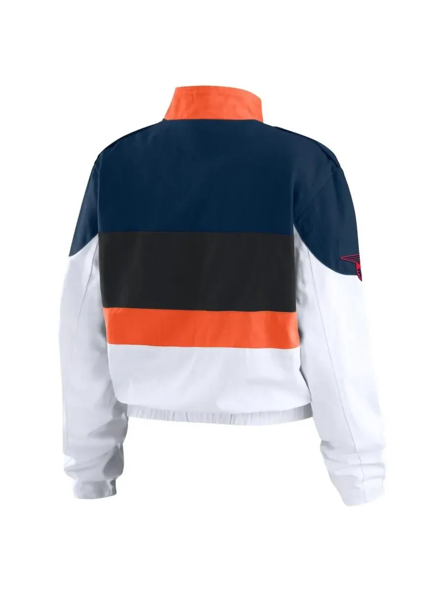 WEAR by Erin Andrews Женская оранжево-белая гоночная куртка Houston Astros на молнии — изображение 2 из 3, оранжевый белый