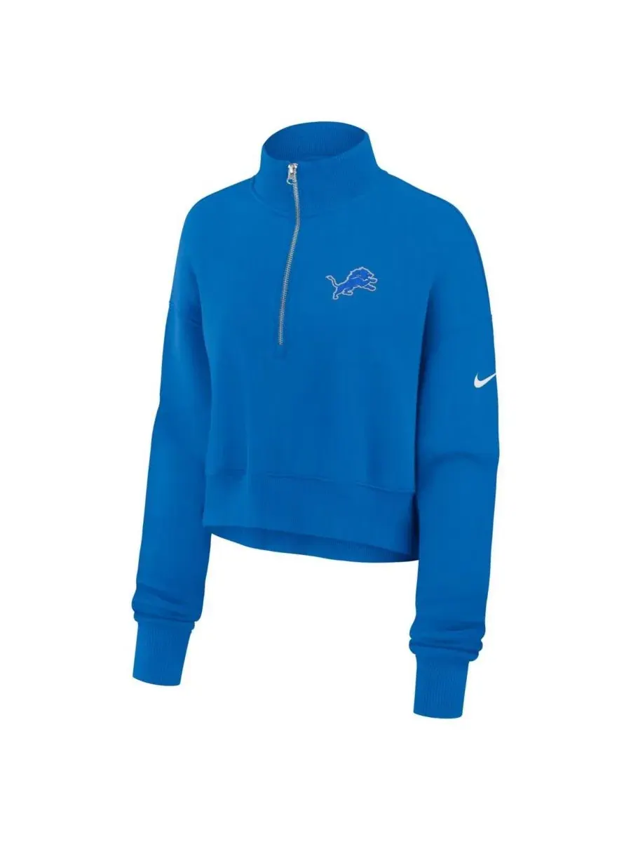 Женский свитшот с четвертью-молнией Phoenix Fleece Nike — изображение 2 из 4, синий