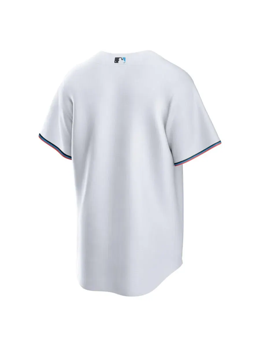 Мужская футболка-джерси Nike Miami Marlins Home Big & Tall — изображение 3 из 3, белый