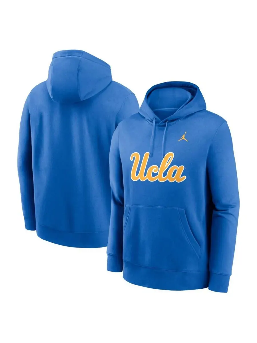 Jordan Мужская синяя флисовая толстовка с капюшоном UCLA Bruins Primetime Evergreen Club