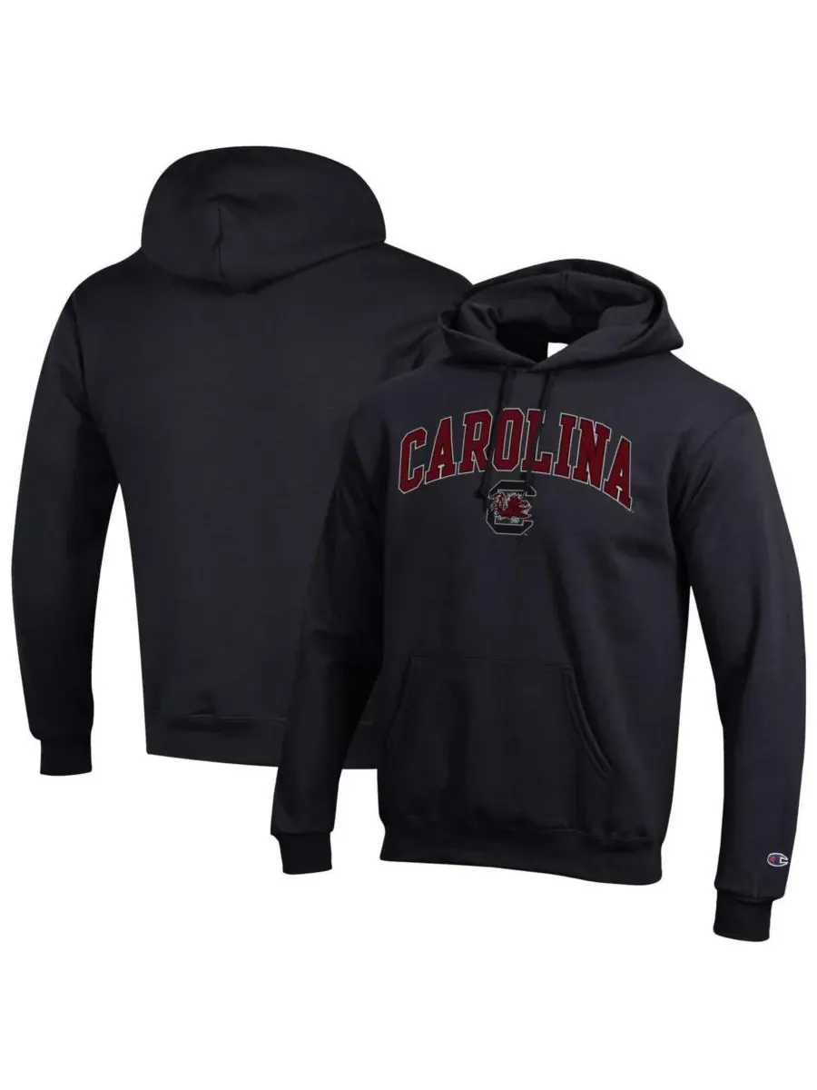 Champion Мужская черная толстовка с капюшоном South Carolina Gamecocks Gamecocks с логотипом Arch