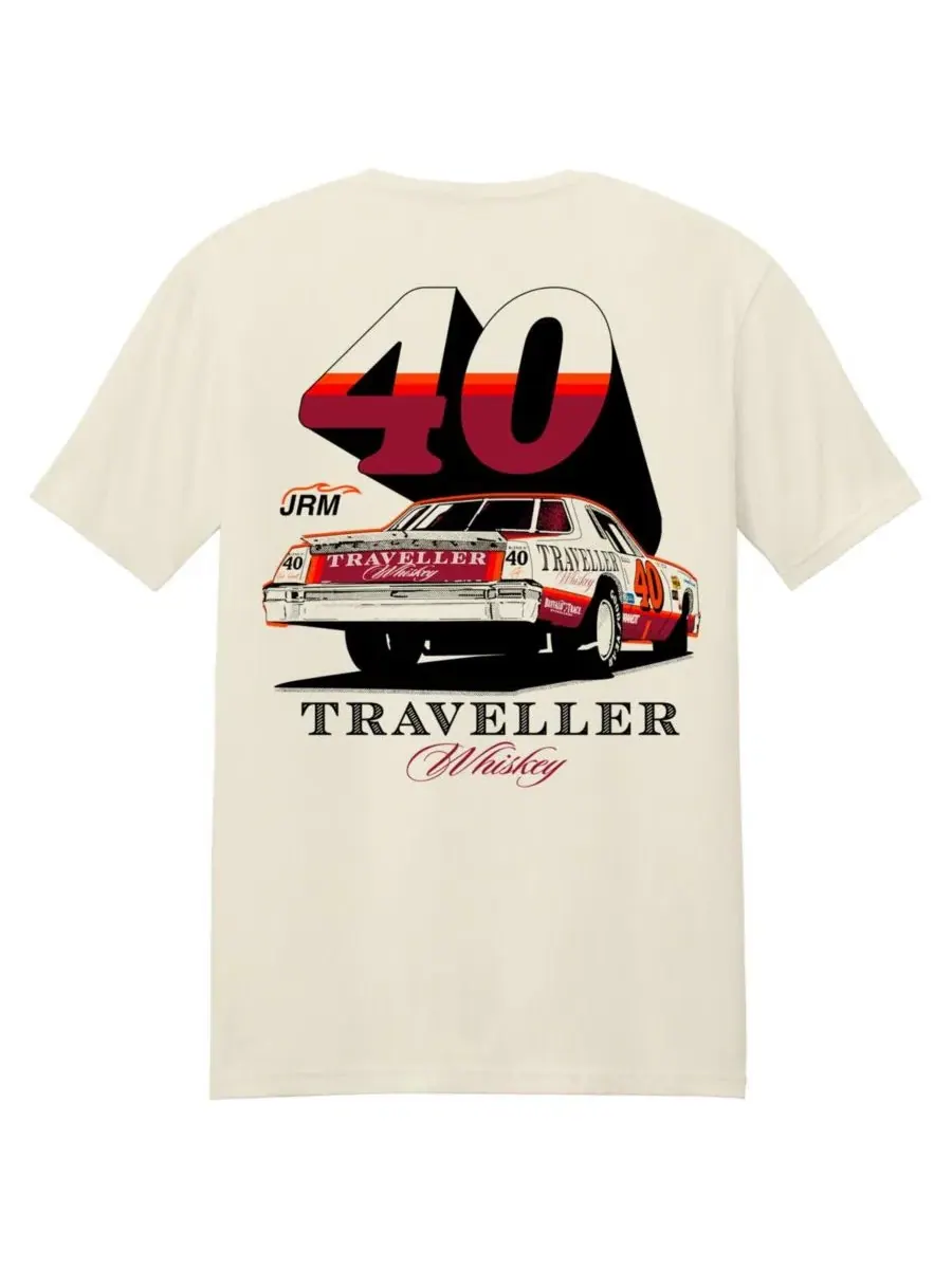 Футболка с принтом Justin Allgaier Traveler Whiskey Classic Ink USA — изображение 2 из 2, бежевый