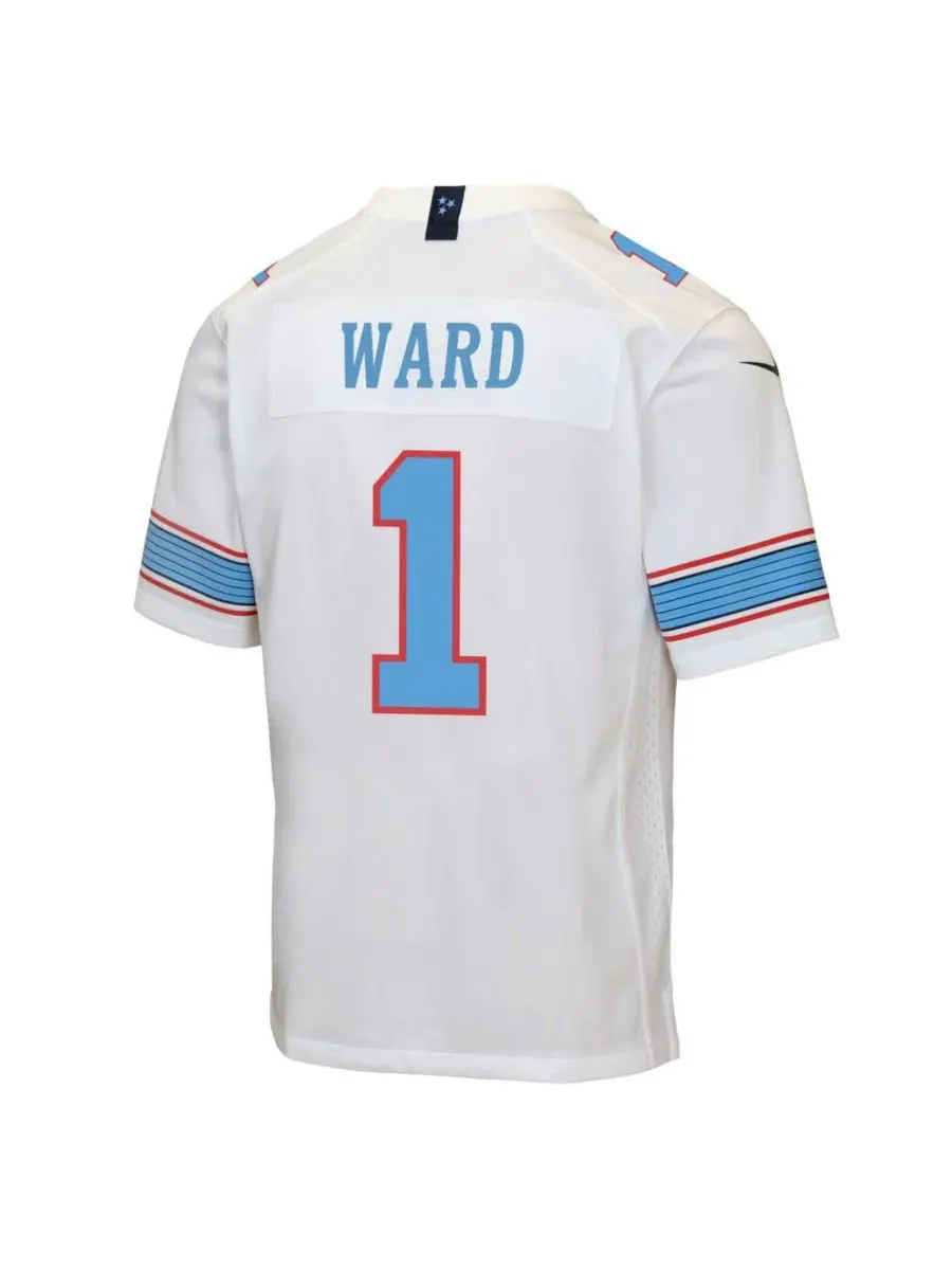 Детская футболка с длинным рукавом Cameron Ward White Tennessee Titans Game Jersey Nike — изображение 3 из 3, белый