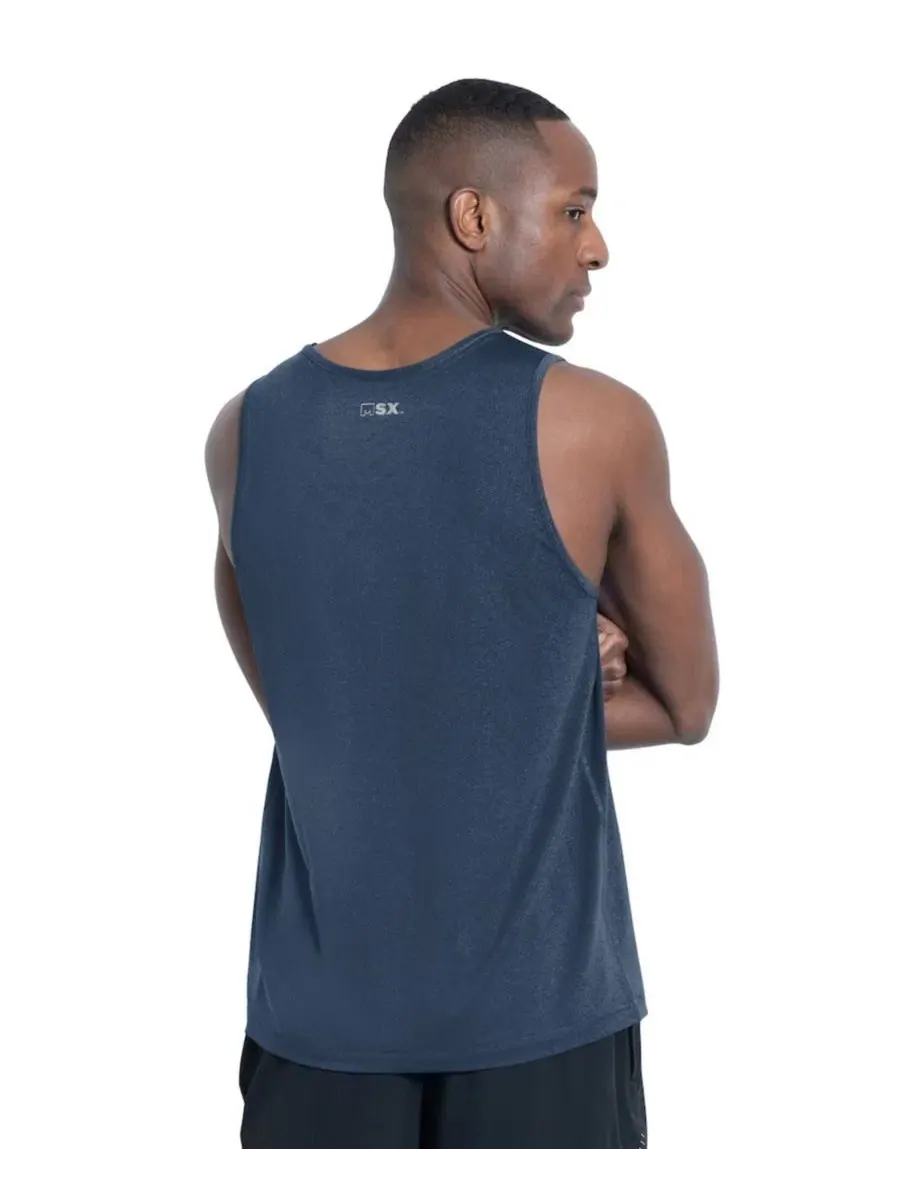 Майка-борцовка без рукавов с принтом Energy Scoop Neck Tank Top MSX by Michael Strahan — изображение 2 из 4, темно-синий