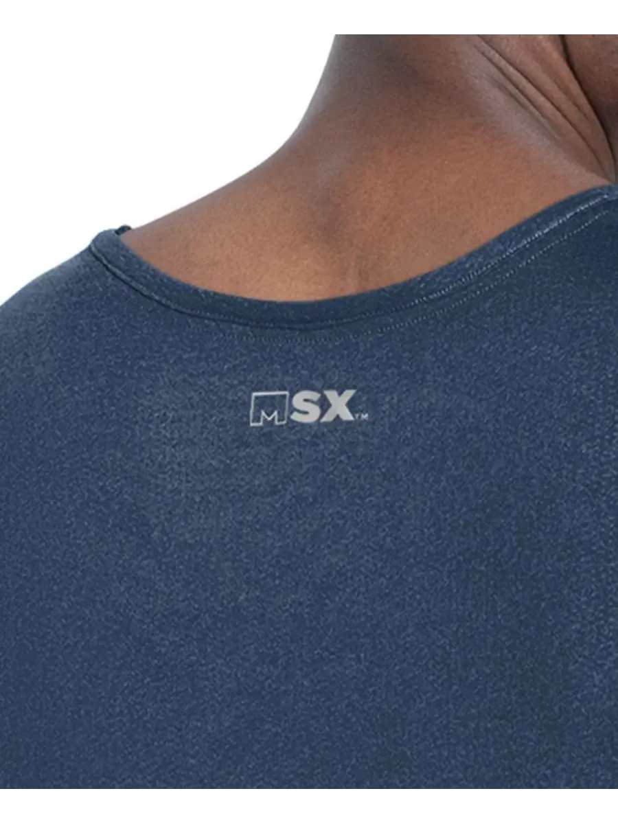 Майка-борцовка без рукавов с принтом Energy Scoop Neck Tank Top MSX by Michael Strahan — изображение 4 из 4, темно-синий