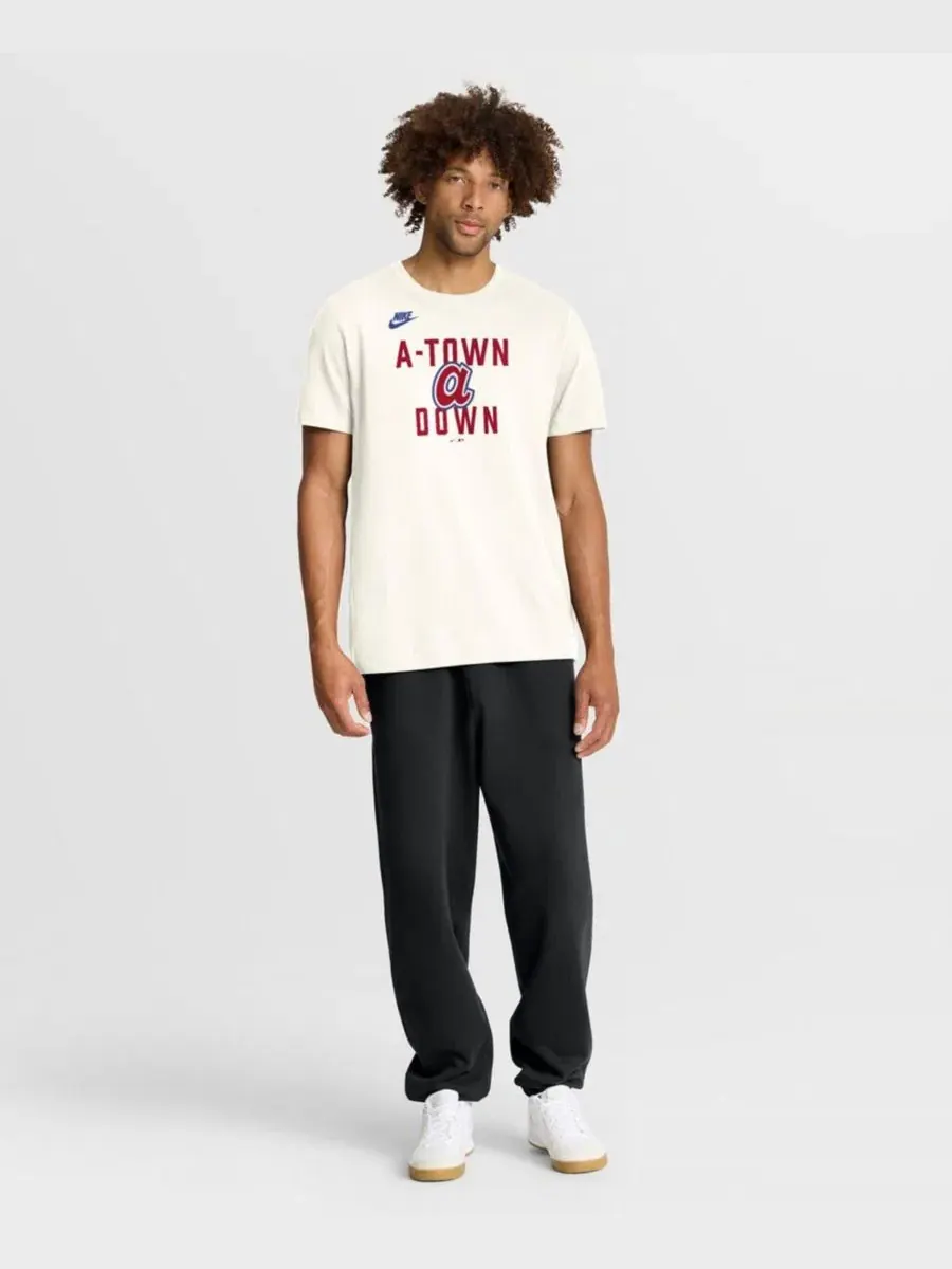 Футболка с коротким рукавом и винтажным принтом Cooperstown Collection '70s Inspired Nike — изображение 3 из 3, бежевый
