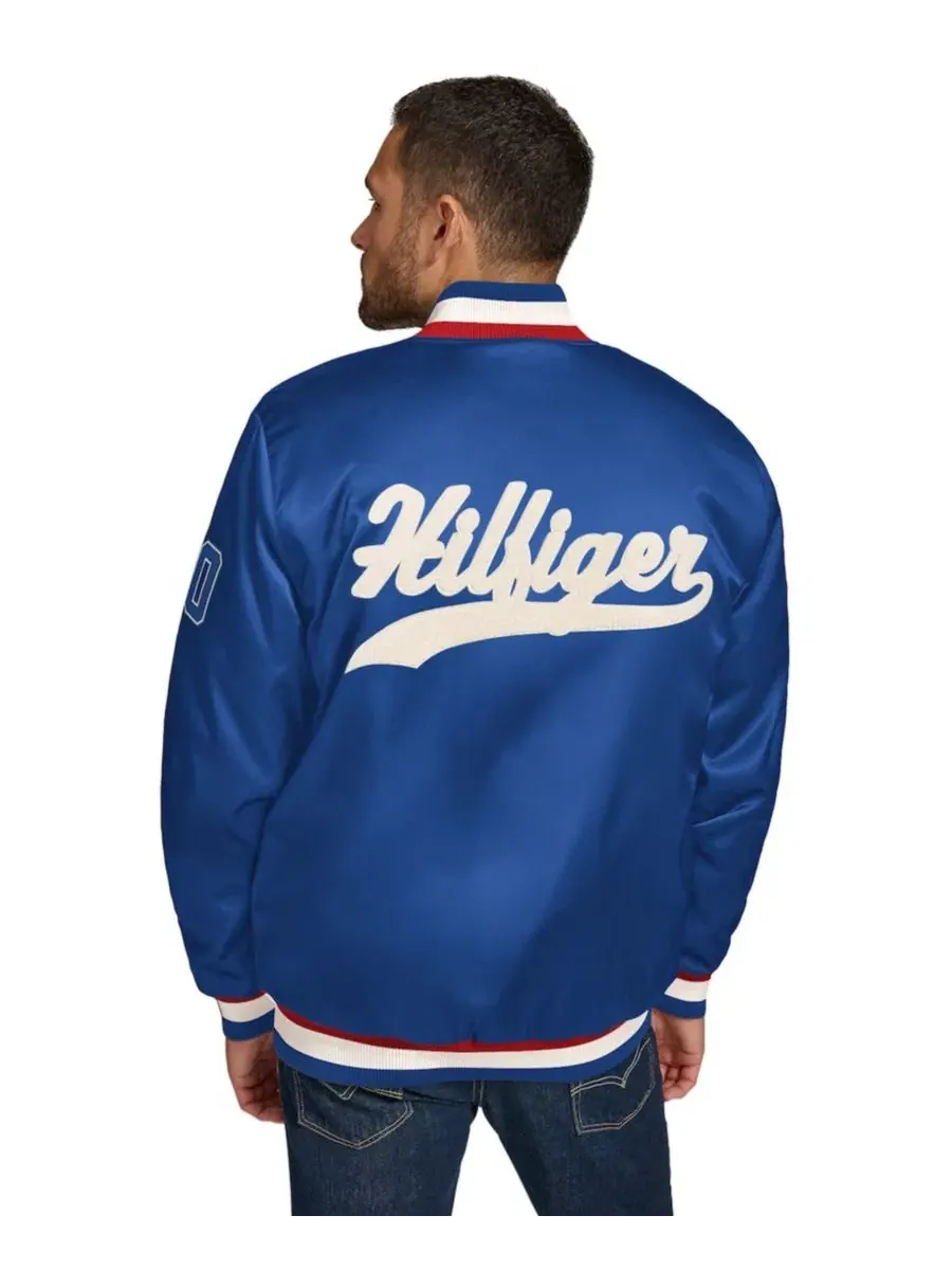 Куртка Tommy Hilfiger Dante Full-Snap Satin — изображение 3 из 3, королевский