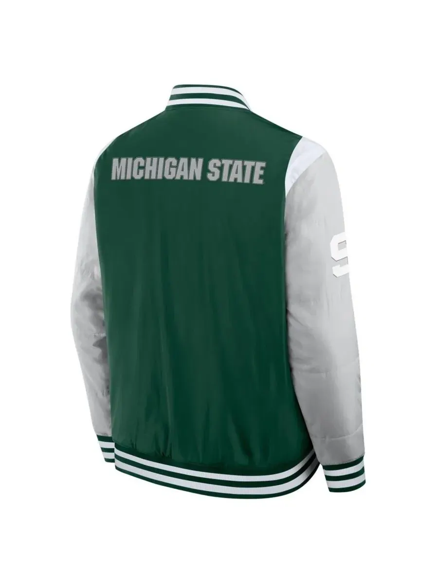Мужская зеленая куртка Michigan State Spartans Elements Elite с застежкой на кнопках Fanatics — изображение 3 из 4, зеленый