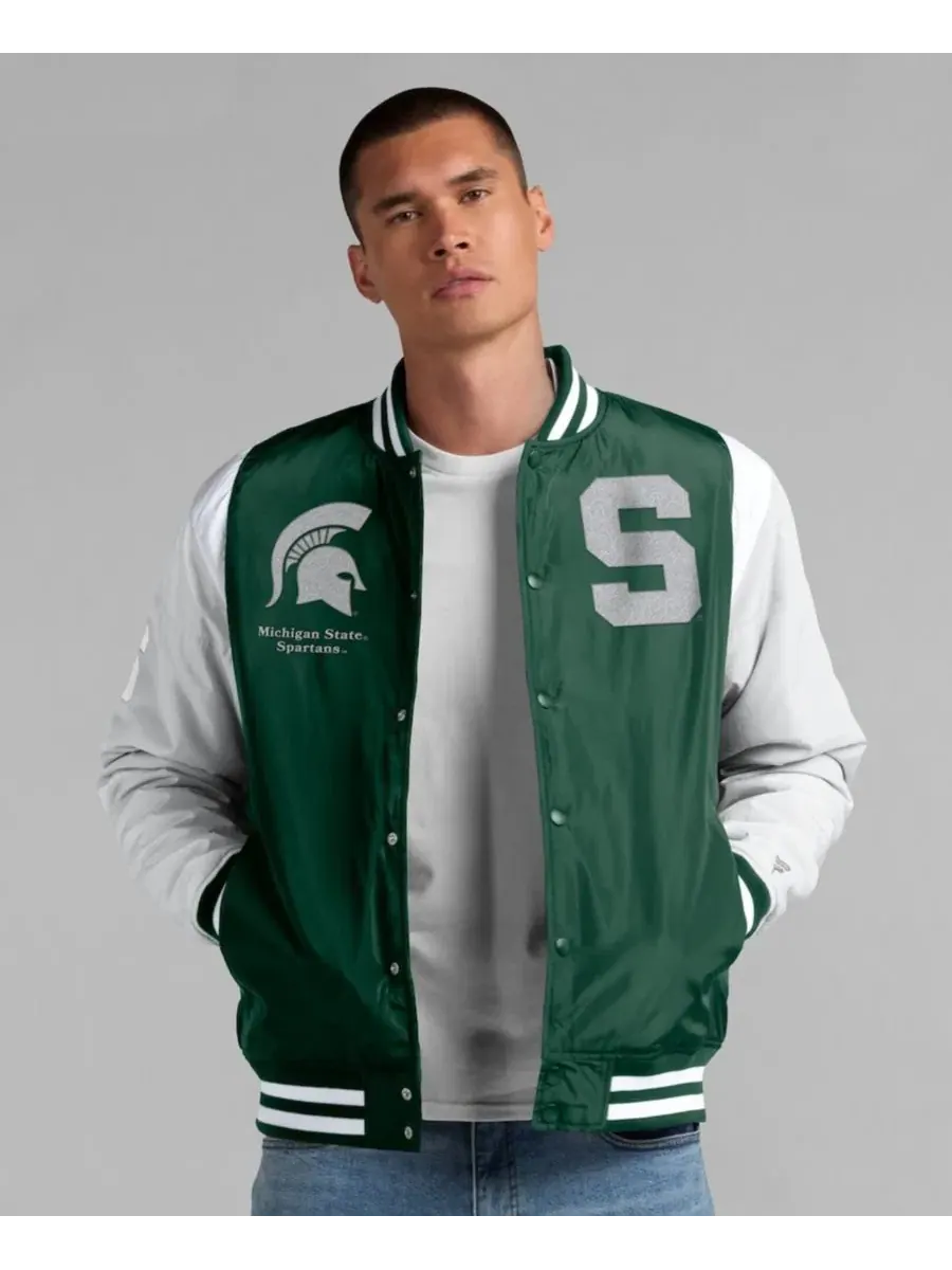 Мужская зеленая куртка Michigan State Spartans Elements Elite с застежкой на кнопках Fanatics — изображение 4 из 4, зеленый