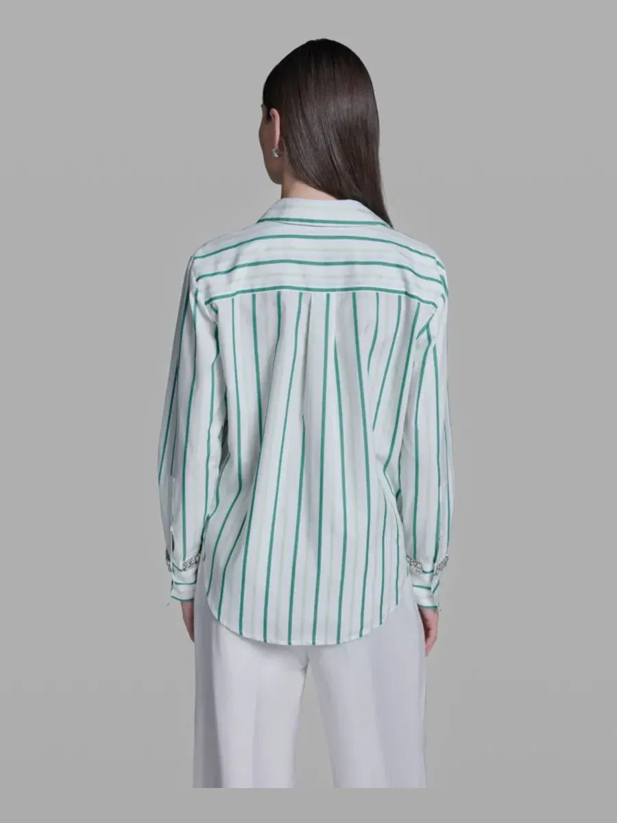 Женская рубашка с длинным рукавом и воротником BCBG, Palm Glint — изображение 4 из 6