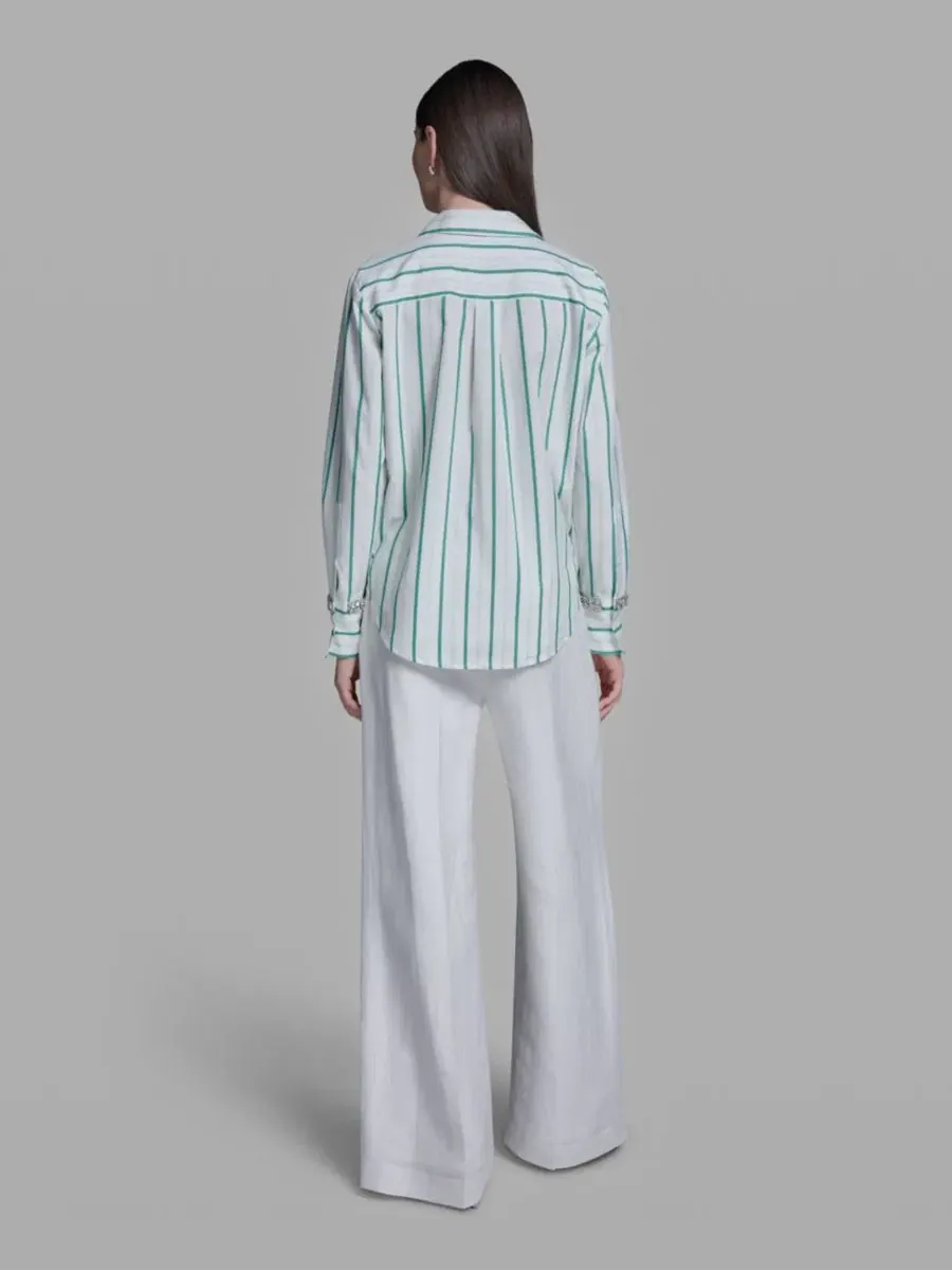 Женская рубашка с длинным рукавом и воротником BCBG, Palm Glint — изображение 5 из 6