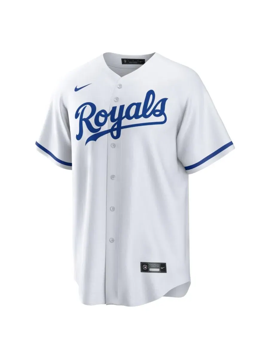 Мужская реплика джерси Kansas City Royals Home Big & Tall Nike — изображение 3 из 3, белый