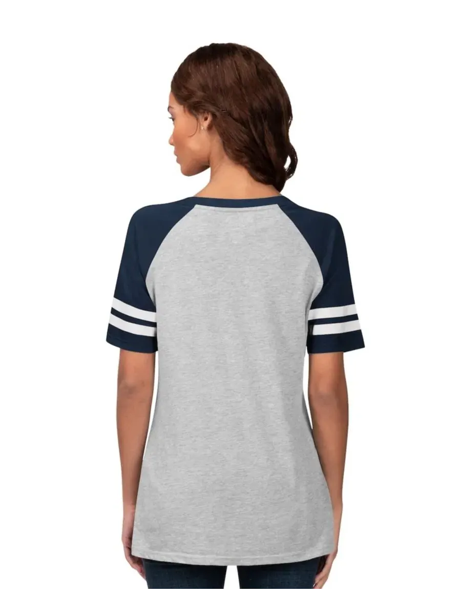 Футболка-реглан с V-образным вырезом Goal Line New York Yankees G-III 4Her by Carl Banks — изображение 2 из 2